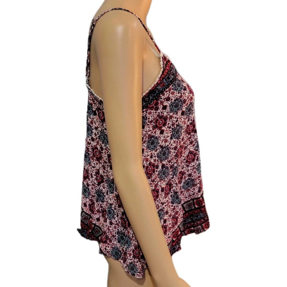 Polly & Esther Boho Print Flowy Tank Top Large - Picture 3 of 5